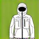 Illustration of jacket with highlighted custom pockets