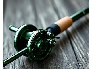 Specialized kite fishing rod and reel setup.