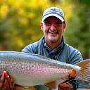 Happy fishing guide holding a large catch